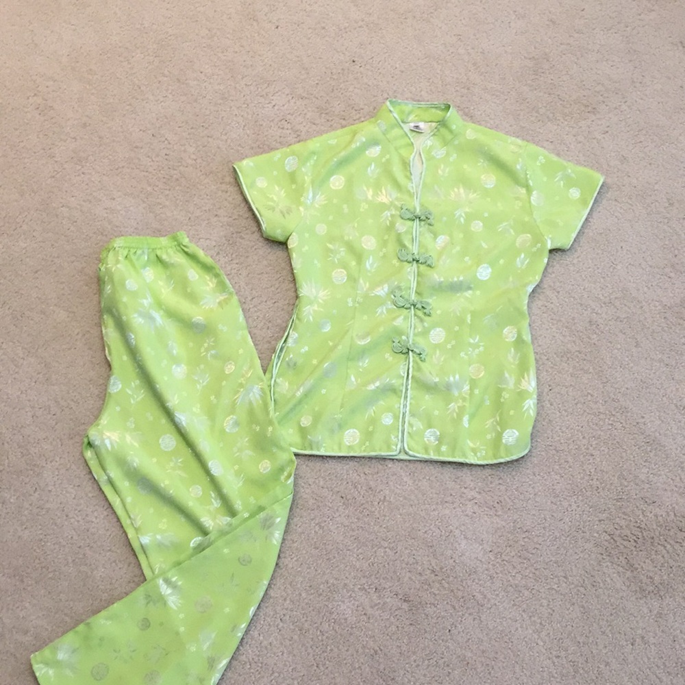 Lime green chinese outfit
